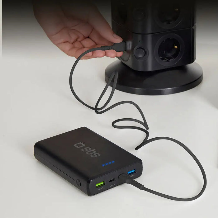 SBS LTHL200 USB-A - Micro-USB Cable 1m - Black - Cell phone cables<<<HurtelXML