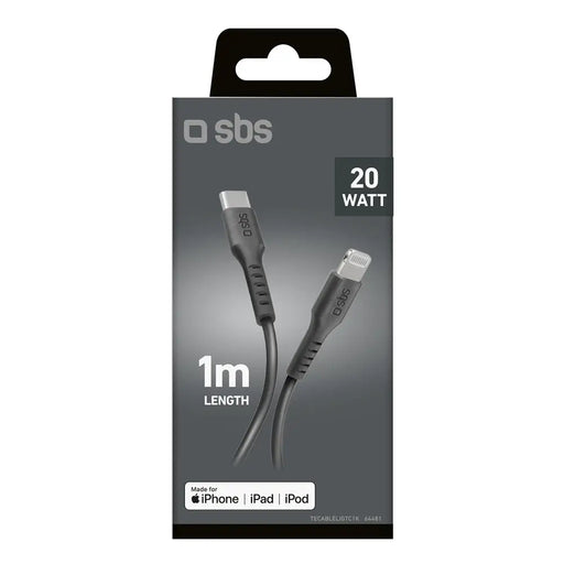 SBS TECABLELIGTC1K USB-C - Lightning cable 1m - black - Cell phone cables<<<HurtelXML