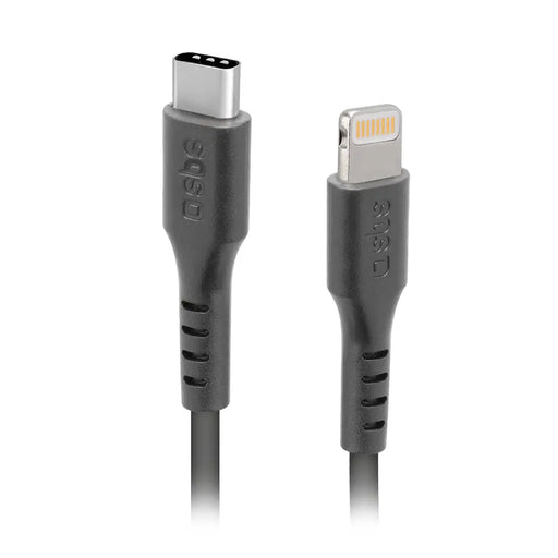 SBS TECABLELIGTC1K USB-C - Lightning cable 1m - black - Cell phone cables<<<HurtelXML