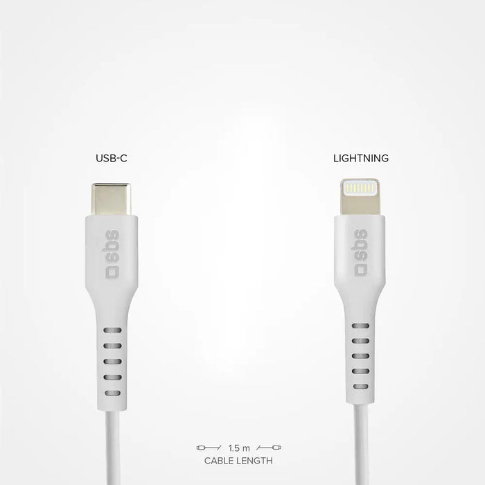 SBS TECABLELIGTC1W USB-C - Lightning Cable MFi Certified 1m - White - Cell phone cables<<<HurtelXML&&&Аксесоари за