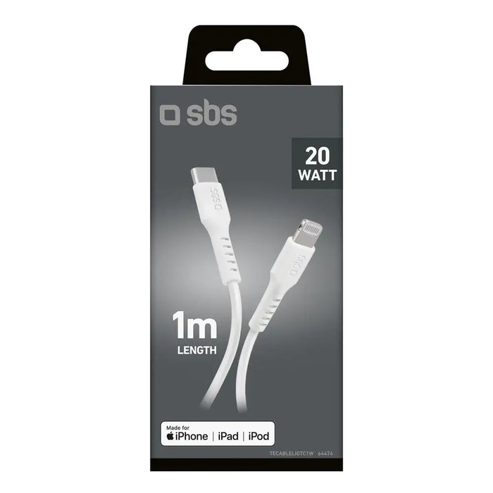 SBS TECABLELIGTC1W USB-C - Lightning Cable MFi Certified 1m - White - Cell phone cables<<<HurtelXML&&&Аксесоари за