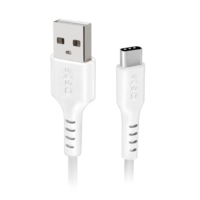 SBS TECABLEMICROC15W USB-A - USB-C Cable 1.5m - White - Cell phone cables<<<HurtelXML