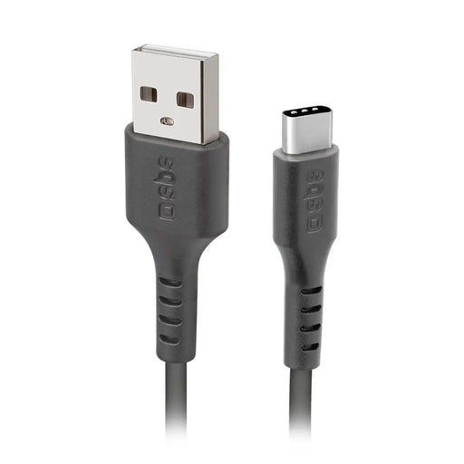 SBS TECABLETC220K USB-A - USB-C Cable 2 m - Black - Cell phone cables<<<HurtelXML