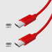 SBS TECABLETISSUETCCR USB-C - USB-C 1.5m 60W Braided Cable - Red - Cell phone cables<<<HurtelXML&&&Аксесоари за мобилни