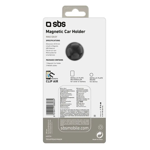 SBS TESUPPEASYMAGK smartphone holder magnetic for air vent - black - Cell phone holders<<<HurtelXML