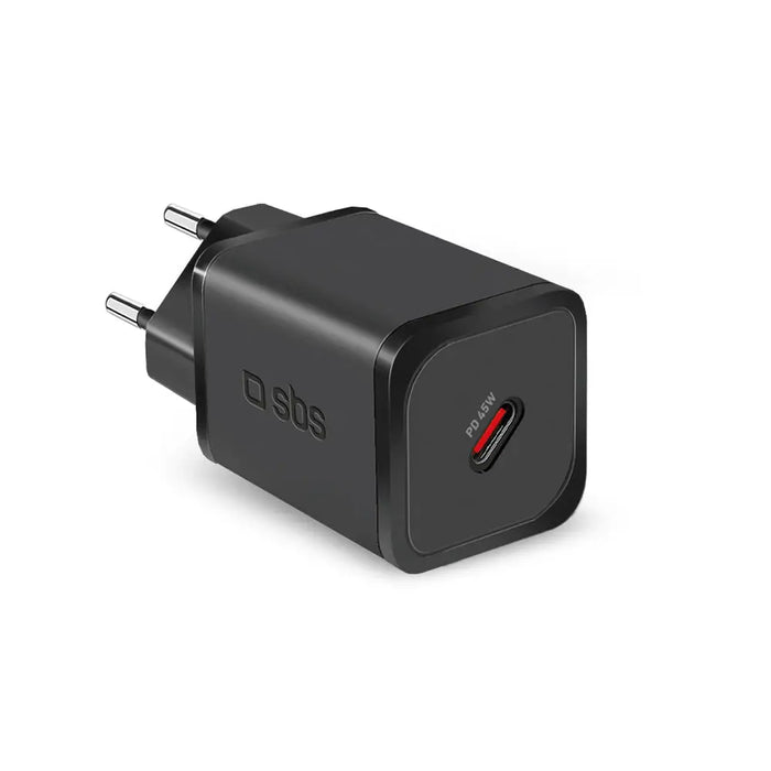 SBS TETRGAN1C45W 45W GaN USB-C Wall Charger with Power Delivery - Black - Cell phone USB charger<<<HurtelXML