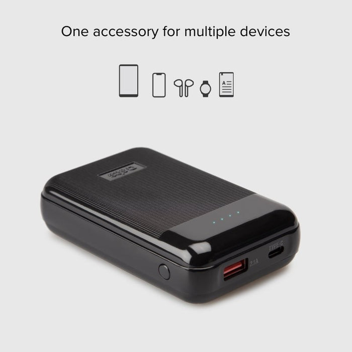 POWER BANK 10,000mAh,1xUSB C,1xUSB A,PD 20W,BL SBS - BLACK