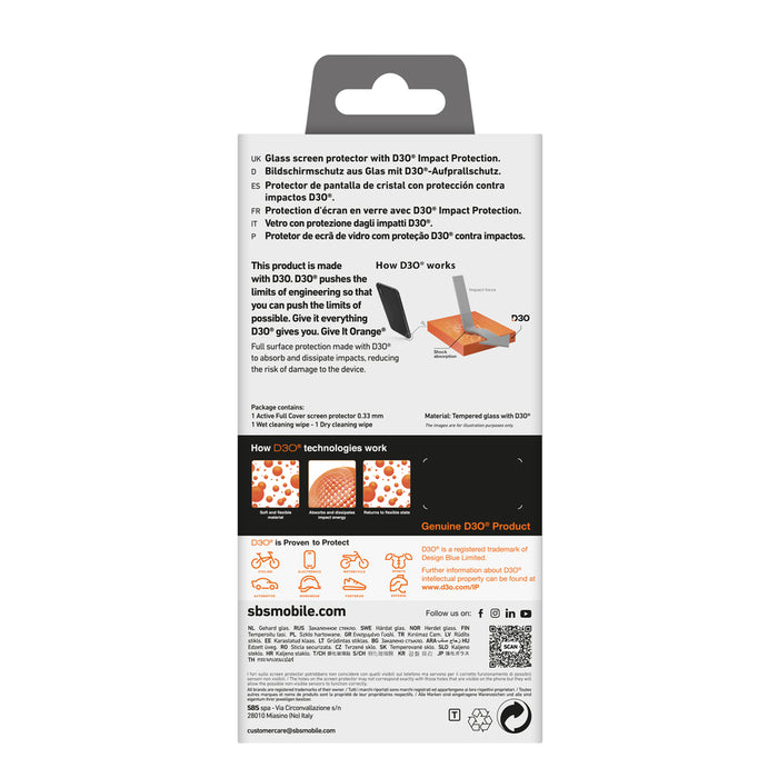SBS Extreme Mag D3O MagSafe Case for iPhone 16 Pro Max - Transparent