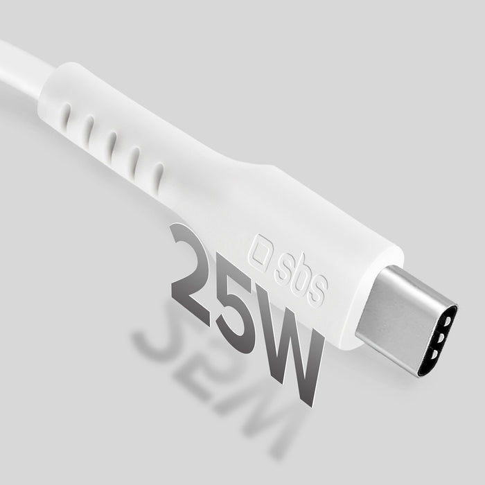 SBS TECABLETCC10W USB-C Cable - USB-C Power Delivery 25W 1 m - white