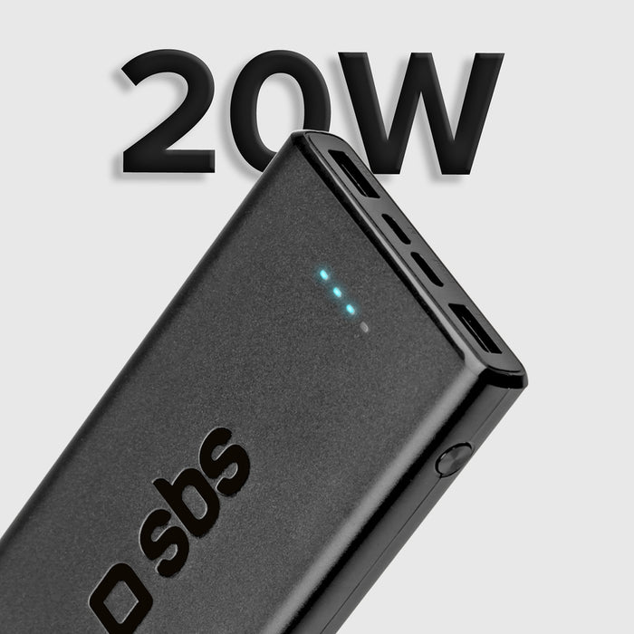 Powerbank SBS TTBB10000FASTPD20K 10000 mAh 20W with Power Delivery - black
