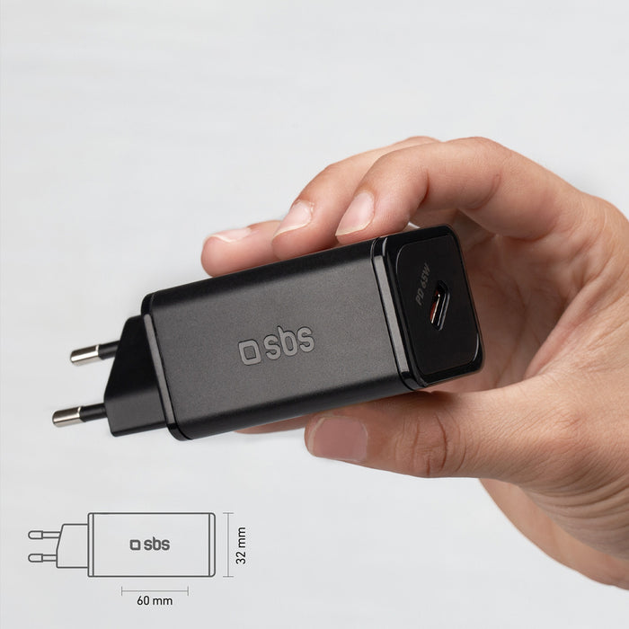 SBS TETRGAN1C65W 65W GaN Power Delivery Charger - Black