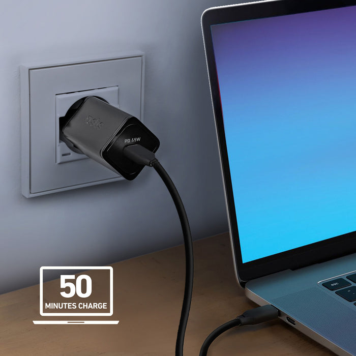 SBS TETRGAN1C65W 65W GaN Power Delivery Charger - Black