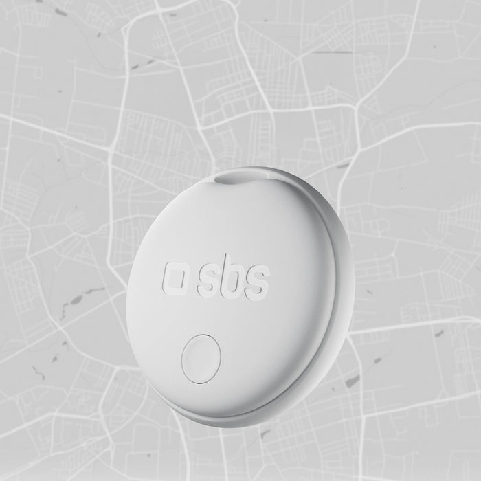 SBS Track My Circle locator compatible with Apple Find My set of 2 - white