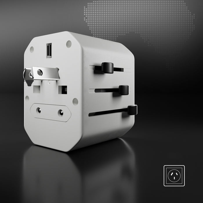 SBS TEADAPTUSBTCUNI USB-C USB-A Universal Travel Adapter - White