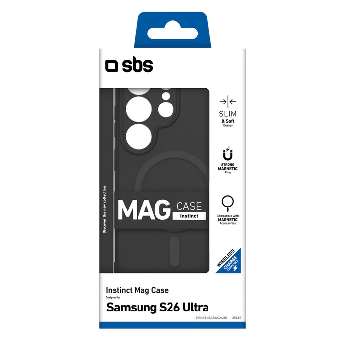 SBS Instinct Mag Case for Samsung Galaxy S26 Ultra Compatible with MagSafe - Black