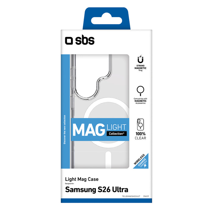 SBS Cover Light Mag Protective Case for Samsung Galaxy S26 Ultra Compatible with MagSafe - Transparent
