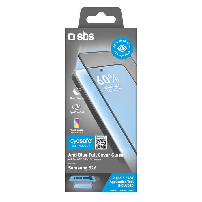 SBS Eyesafe Tempered Glass with Applicator for Samsung Galaxy S26