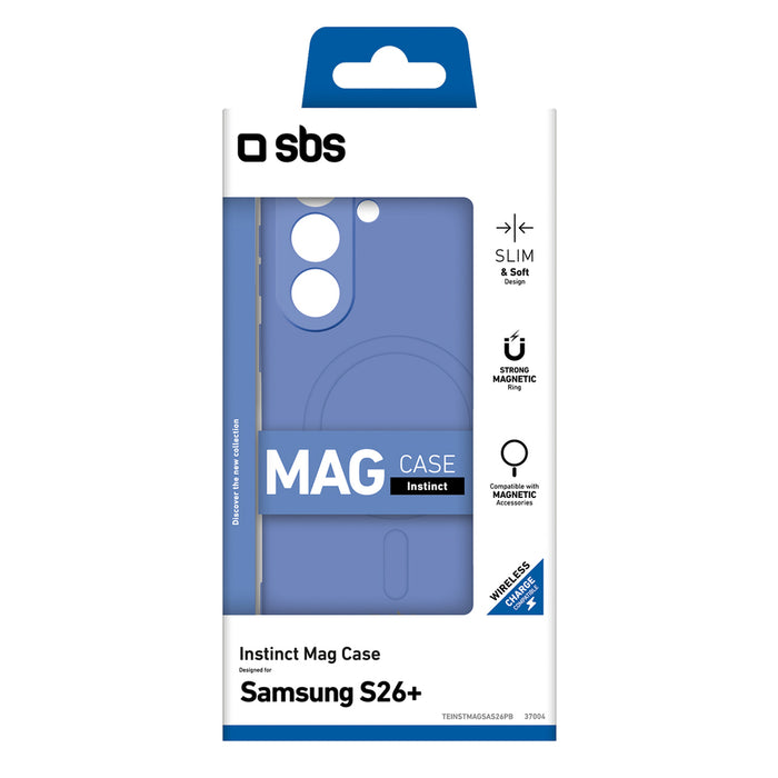 SBS Instinct Mag Case for Samsung Galaxy S26 Plus Compatible with MagSafe - Blue