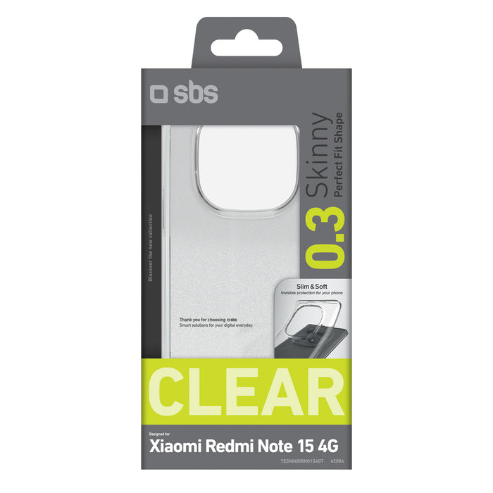 SBS Skinny Cover for Xiaomi Redmi Note 15 4G - transparent