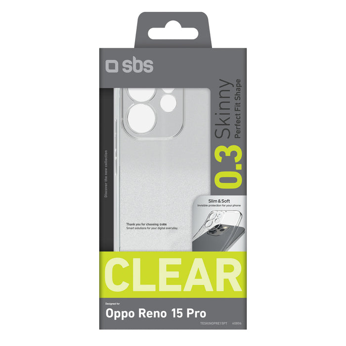 SBS Skinny Cover for Oppo Reno 15 Pro - Transparent
