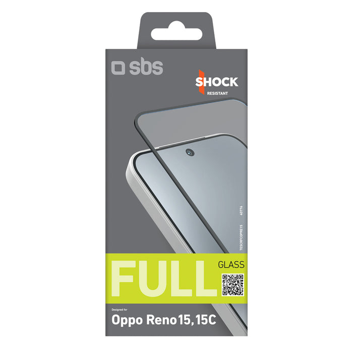 SBS Full Cover Tempered Glass for Oppo Reno 15