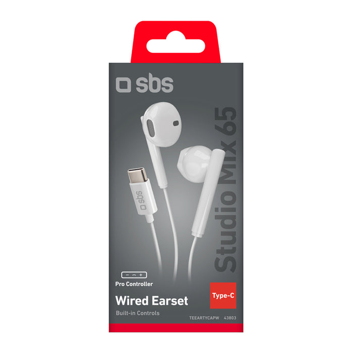 Stereo headphones SBS STEREO HEADPHONES SBS 43803 WHIT