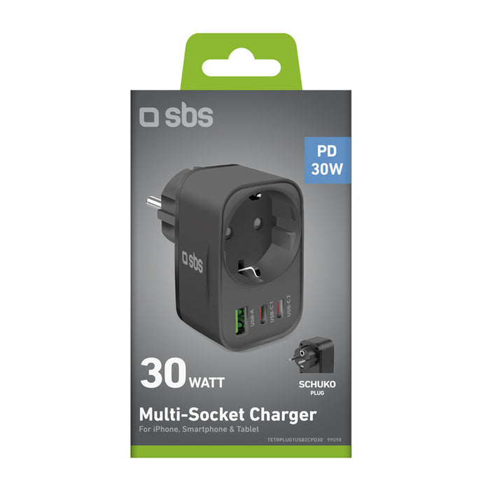 Splitter SBS 99098 2XUSB-C 1XUSB-A