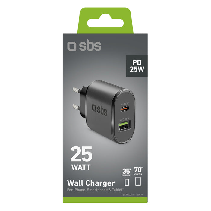 CHARGER 220V SBS 25W PD USB-C+A 29074 GSM, Tablet