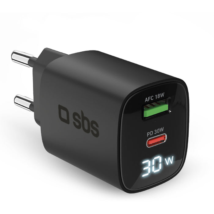 CHARGER 220V SBS 30W PD USB-C+A Bk 81475 GSM, Tablet
