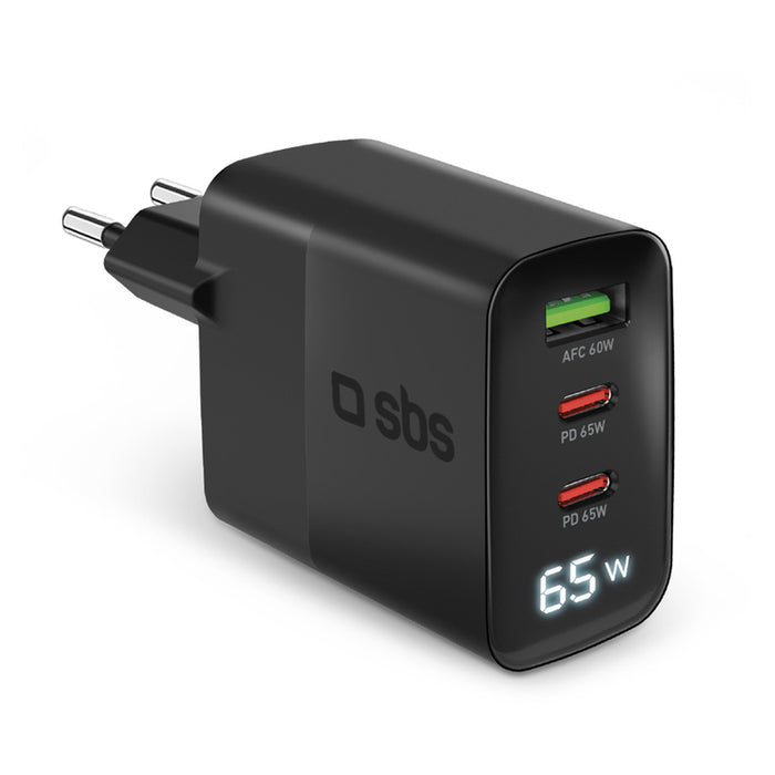 CHARGER 220V SBS 65W PD 2xUSB-C+A 81468 GSM, Tablet, Notebook