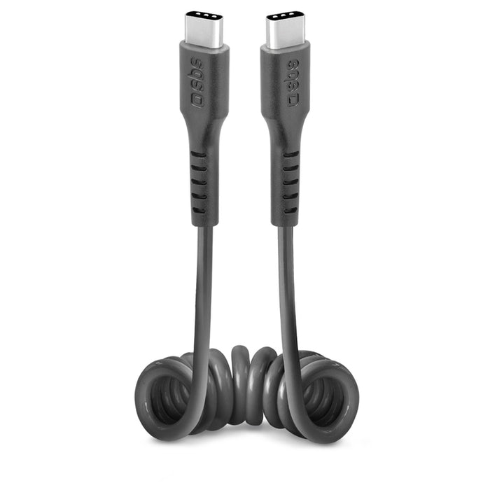 SBS TECABLETYPCCSK USB-C spiral cable - USB-C 0.5m - black