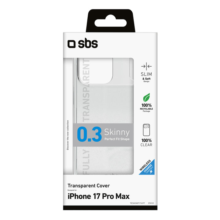 SBS Skinny Cover for iPhone 17 Pro Max - Transparent