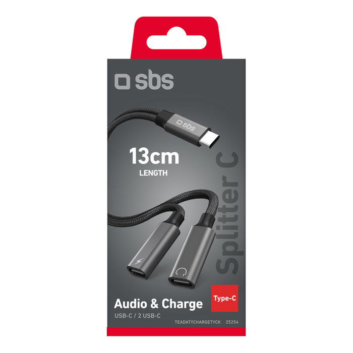 CABLE SBS Audio & Charge 2x USB-C 25254