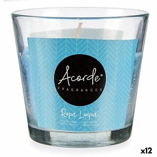 Scented Candle Acorde Clean Clothes 120 g (12 Units) - Почистване Прахосмукачки И Гладене<<<Дом