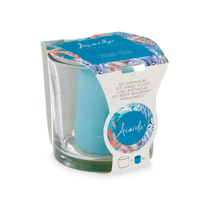Scented Candle Acorde Ocean Glass (6 Units) - Почистване Прахосмукачки И Гладене<<<Дом Градина<<<BigBuy&&&Ароматни