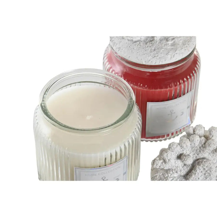 Scented Candle DKD Home Decor Coral Mediterranean 430 g (2 Units) - Почистване Прахосмукачки И Гладене<<<Дом