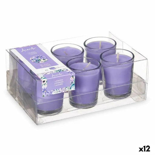 Scented Candle Set Acorde Lavendar Glass (12 Units) - Почистване Прахосмукачки И Гладене<<<Дом