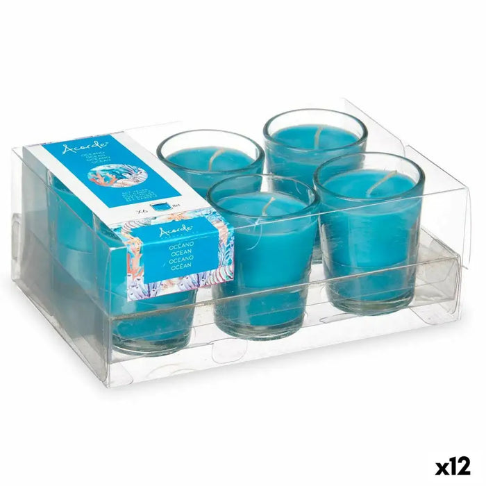 Scented Candle Set Acorde Ocean Glass (12 Units) - Почистване Прахосмукачки И Гладене<<<Дом Градина<<<BigBuy&&&Ароматни