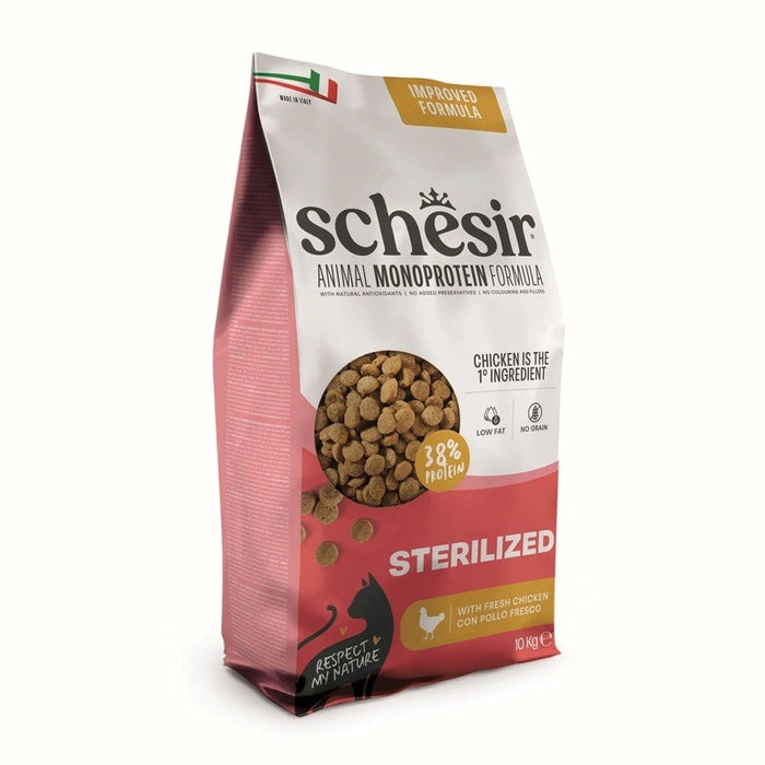 SCHESIR Animal Mono Protein Formula Sterilized chicken – dry cat food – 10 kg