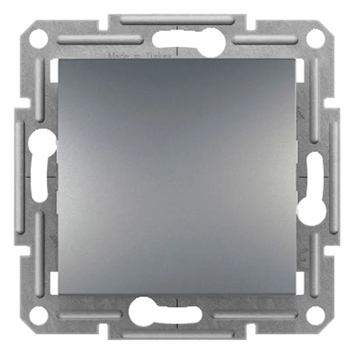 SCHNEIDER ASFORA STEEL BUTTON KEY - Ключове и контакти<<<Електроматериали<<<Praktiker&&&Ключове и