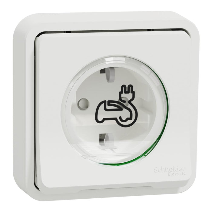 EV CONTACT SCHUKO FLUSH MOUNTING WHITE