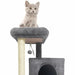 Scratching Post for Cats FLOPI Dark Grey Plush Wood (1 Unit) - Домашни Животни<<<Дом Градина<<<BigBuy&&&Здраве и