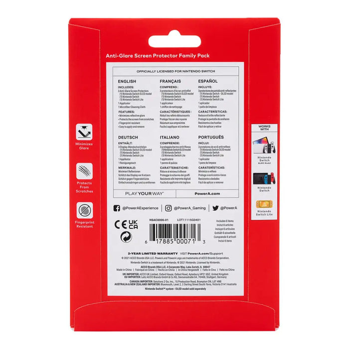 Screen shield for Nintendo Switch Powera NSAC0006-02 - Електроника Игри<<<Компютри| Електроника<<<BigBuy&&&Аксесоари за