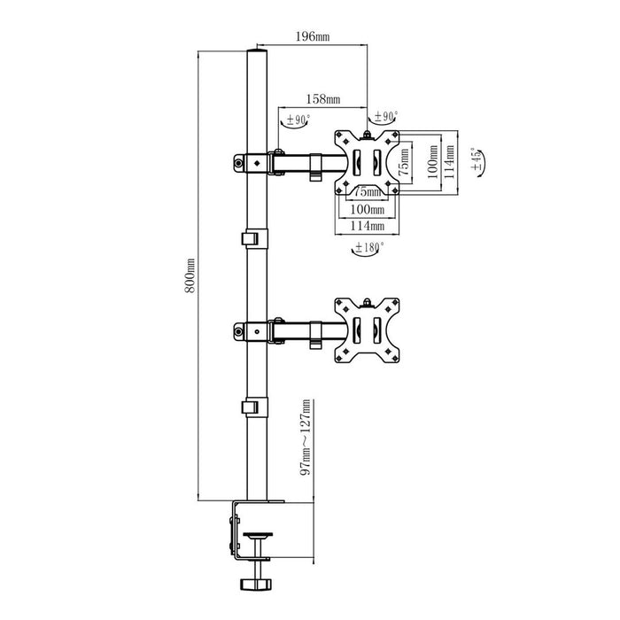 Screen Table Support MacLean MC-967 27’’ 13’’ - Монтиране на екрани<<<Електроника Периферни и резервни