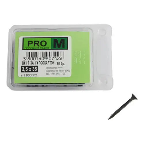 SCREW FOR PLASTERBOARD 3.5X35 MM PRO M 50 PCS - Винтове<<<Винтове и болтови съединения<<<Инструменти и