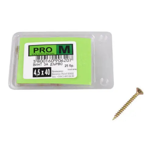 SCREW FOR WOOD 4.5X40 MM PRO M 25 PCS - Винтове<<<Винтове и болтови съединения<<<Инструменти и железария<<<Praktiker
