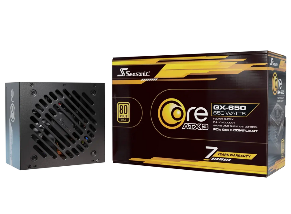 Power supply unit Seasonic CORE GX 650W 80+ Gold, Fully Modular, ATX 3.1, PCIe 5.0