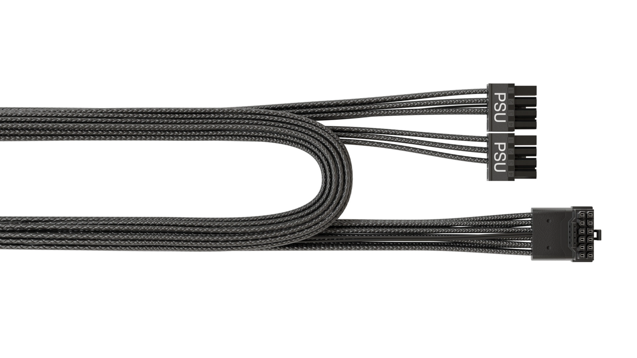 Seasonic 90° 12VHPWR 600W 16-Pin to 2x8 Pin Cable for Seasonic Power Supplies