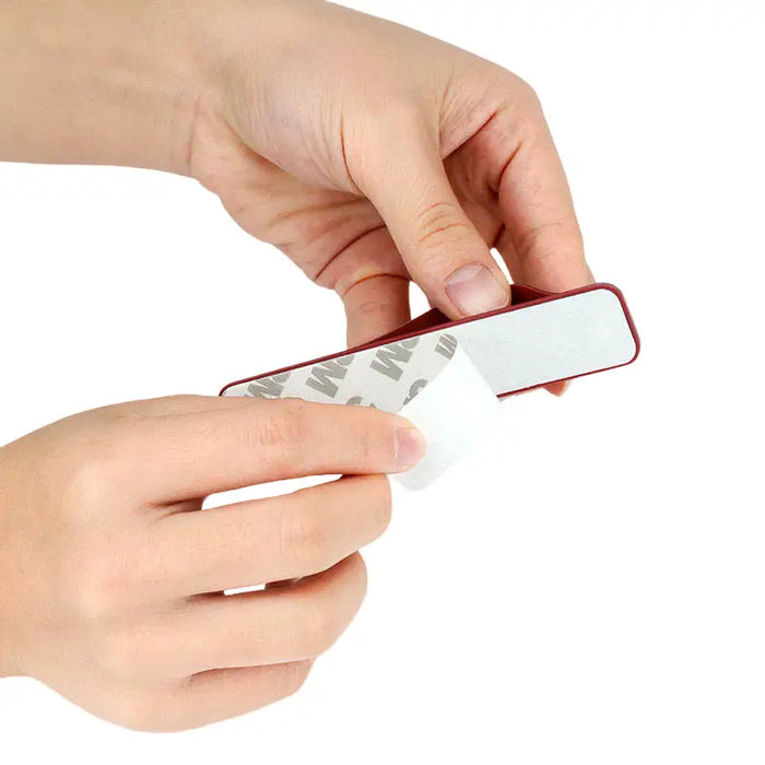 Self-adhesive finger holder with zipper - blue - Cell phone holders<<<HurtelXML