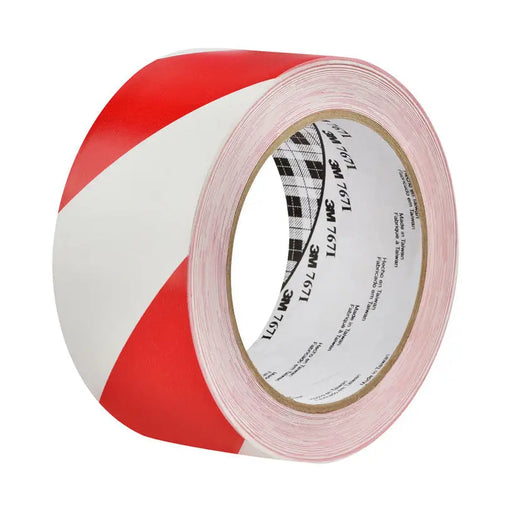 SELF-ADHESIVE SIGNAL TAPE RED-WHITE 33 M / 50 MM 3M 767i - Помощни средства<<<Работно облекло<<<Инструменти и
